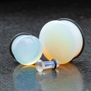 Opalite Single Flare Plugs (Opalized Glass)