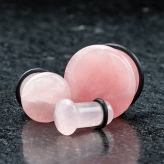 Rose Quartz Single Flare Plugs