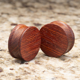 Myanmar Maidu Wood Double Flare Plugs