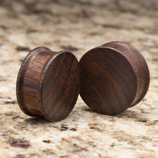 Black Walnut Wood Double Flare Plugs