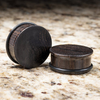 Ebony Wood Single Flare Plugs