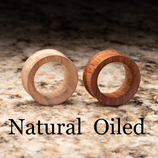African Padauk Wood Double Flare Tunnels
