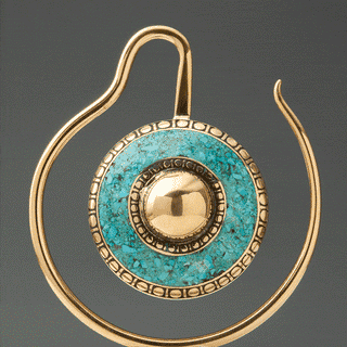 Brass Weights with Round Turquoise