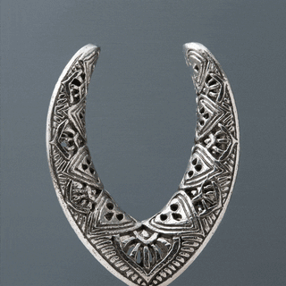 Engraved Open Top White Brass Tunnels
