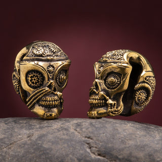 Steampunk Skull Brass Hangers