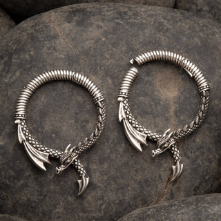 Circular Silver Copper Dragon Hangers