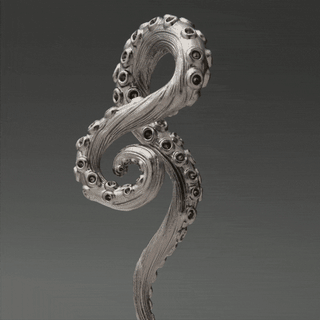 Gunmetal Copper Twisted Octopus Arm Hangers