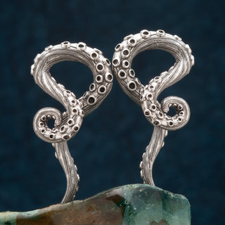 Silver Copper Twisted Octopus Arm Hangers