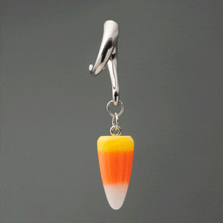 Stainless Steel Hangers with Candy Corn Dangles