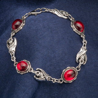 Bracelet with Bats and Red Beads