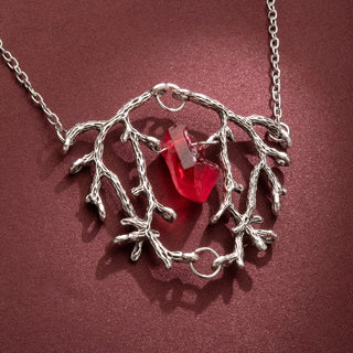 Red Quartz in Branches Necklace