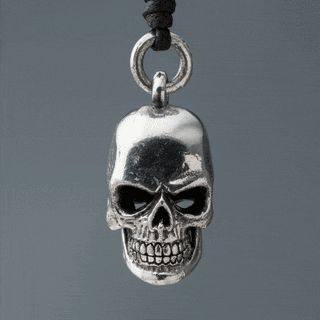 Skull White Brass Necklace