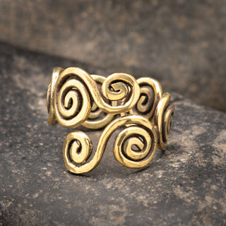 Scroll Brass Ring