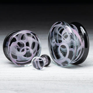 Purple Marble Glass Plugs