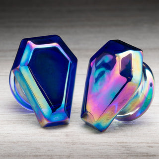 Rainbow Glass Coffin Plugs