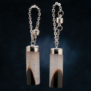 Striped Agate Hangers on a Chain