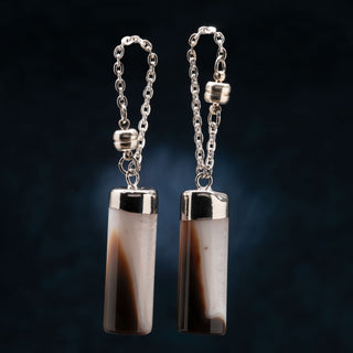 Striped Agate Hangers on a Chain