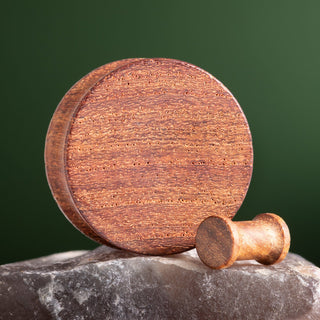 African Padauk Wood Double Flare Plugs
