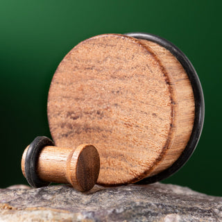 African Padauk Wood Single Flare Plugs