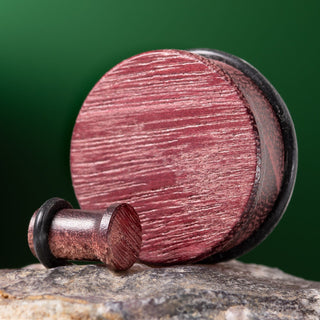 Purple Heart Wood Single Flare Plugs
