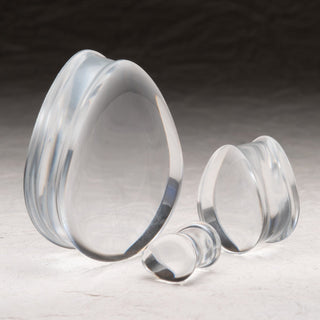 Clear Acrylic Resin Teardrop Plugs
