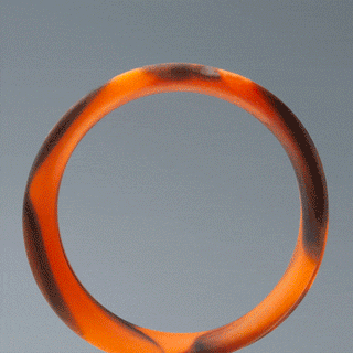 Swirl Orange and Black Thin Silicone Tunnels