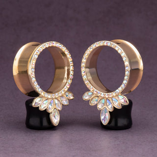 Steel Double Flare Tunnels with Marquise CZ