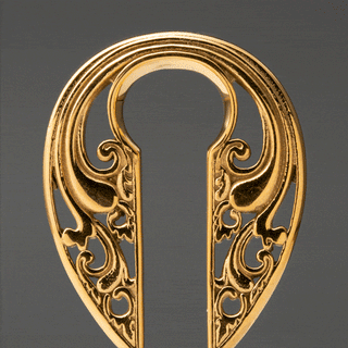 Stainless Steel Keyhole Hangers with Filigree Design