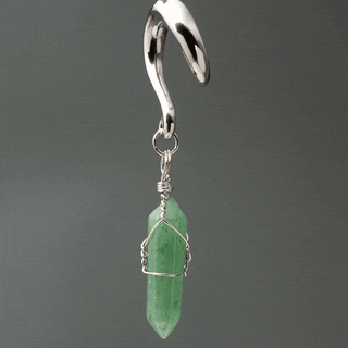 Stainless Steel Hangers with Aventurine Points