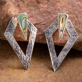 Silver Plated Brass Hangers with Abalone