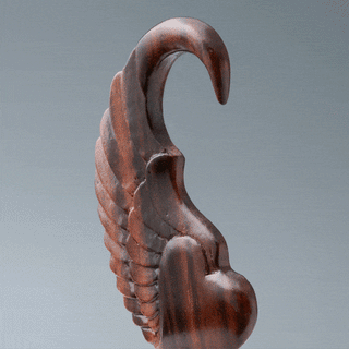 Winged Heart Wood Hangers