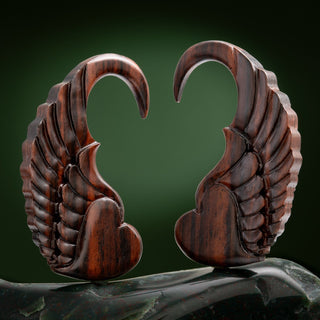 Winged Heart Wood Hangers