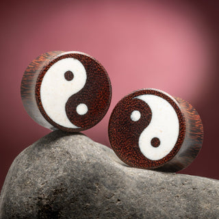 Yin Yang Wood Plugs