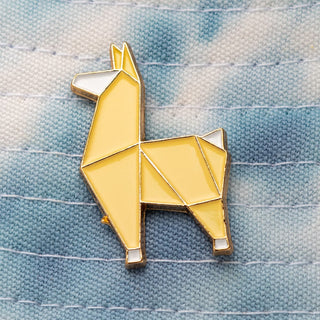 Origami Llama Pin