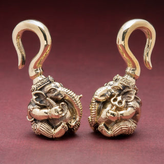 Ganesh Brass Ear Weights Hangers