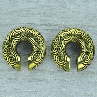 Engraved Swirl Pattern Brass Weights Hangers