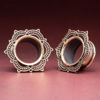 Rose Bronze Tunnels with Dot Pattern *Discontinued* - 16mm