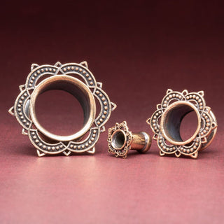 Rose Bronze Tunnels with Dot Pattern *Discontinued* - 16mm