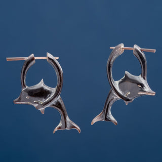 Dolphin Horn Pin Earrings Hangers