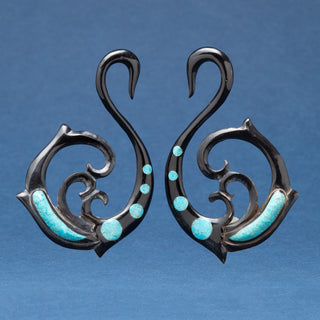 Horn Hanger with Turquoise Inlay