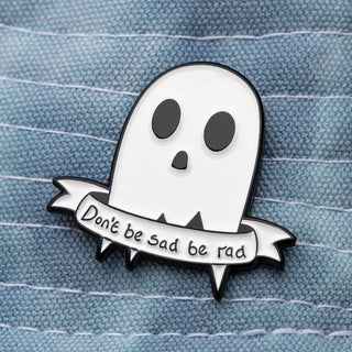 Be Rad Ghost Pin