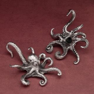 Octopus White Brass Ear Weights Hangers