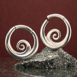 Spiral White Brass Hangers with Magnetic Clasp