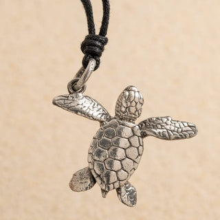 Turtle White Brass Necklace