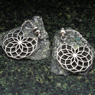 Mandala White Brass Hanger on Chain