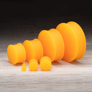 Matte Light Orange Silicone Plugs