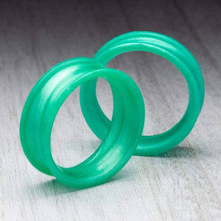 Pearl Teal Thin Silicone Tunnels *Discontinued*