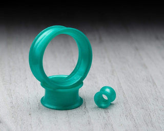 Pearl Teal Thin Silicone Tunnels *Discontinued*