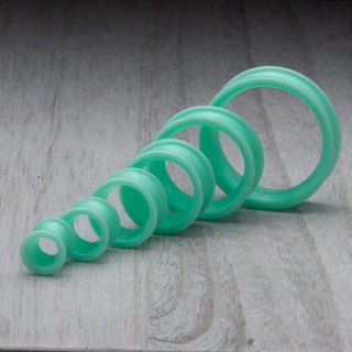 Pearl Light Green Thin Silicone Tunnels