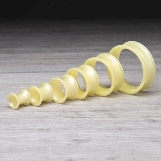 Pearl Yellow Thin Silicone Tunnels